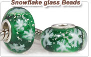 Snowflake glass beads