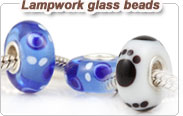 Lampwork glass European beads