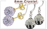 Czech Crystal Ball Stud Earrings
