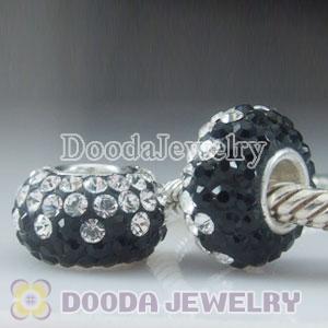 Jewelry silver beads with 90 crystal rhinestones Austrian crystal Jewelry beads