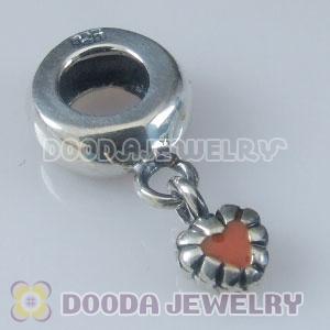 925 Sterling Silver Jewelry Charms Dangle enamel Heart