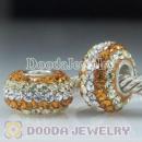 Jewelry silver beads with 90 crystal rhinestones Austrian crystal Jewelry beads