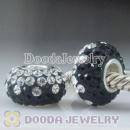 Jewelry silver beads with 90 crystal rhinestones Austrian crystal Jewelry beads
