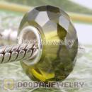 Fashion Jewelry style faceted zircon stone beads in 925 solid silver single core