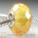 Fashion Jewelry style faceted zircon stone beads in 925 solid silver single core