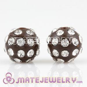 10mm Sambarla Style Plastic Beads with Crystal