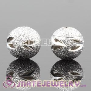 8mm Sambarla Style Silver Plated Copper Flower Beads
