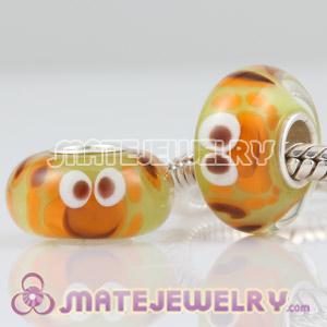 Crab Lampwork glass beads in 925 silver single core