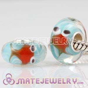 Goldfish Lampwork glass beads in 925 silver single core