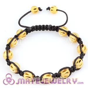Sambarla Wrap Bracelets with Gold Plated Copper Ball Beads