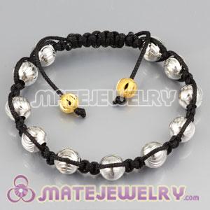 Sambarla style Bracelets with silver Plated Copper carven Spiral Ball Beads