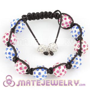 2011 hottest Sambarla style pink and blue Crystal Disco Bead alternate Bracelets