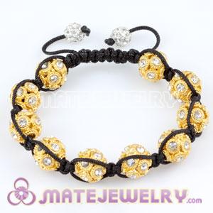 Sambarla style Bracelets with hollow clear crystal Ball Bead
