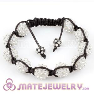 Sambarla style Bracelets Wholesale with white Crystal plastic Ball Beads