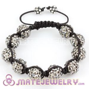 2011 hottest Sambarla style bracelets with black Crystal plastic Beads 