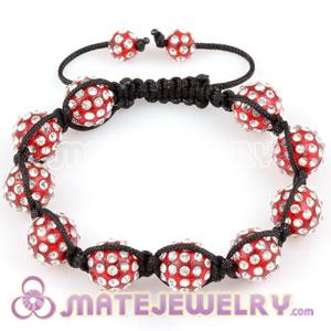 2011 hottest Sambarla style bracelets with red Crystal plastic Beads 