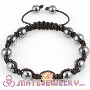 Sambarla Inspired Bracelets with gold plated pink Crystal Alloy Beads and Hematite
