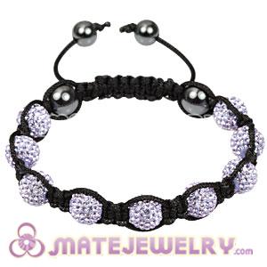 9 Finest Tresor lavender Czech Crystal Bead Sambarla Style Bracelets with Hematite