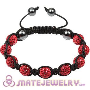 9 Finest Tresor red Czech Crystal Bead Sambarla Style Bracelets with Hematite