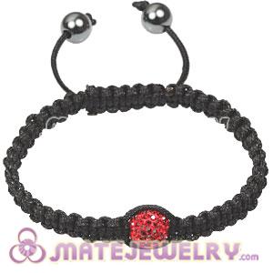 2011 latest Tresor Macrame Bracelets with red hot Crystal and Hematite beads 