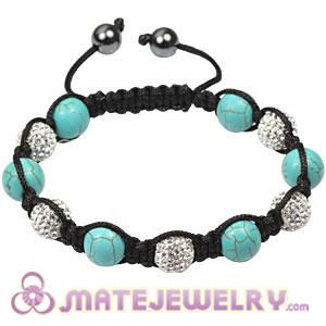 2011 latest Tresor Bracelets with high qulity turquoise and pave crystal bead