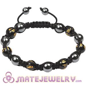 Fashion handmade mens Tresor Prayer bracelets with 6 Buddha beads and hemitite 