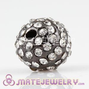 10mm Sambarla Style grey Crystal Alloy Ball Beads