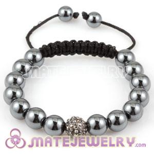 Sambarla Inspired Bracelets with black alloy Beads with crystal and Hematite