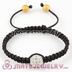 Fashion Friendship Inspired Sambarla Macrame Bracelets with Ivory pave Crystal plastic beads 