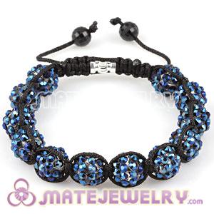 2011 latest Sambarla style Bracelet with Ink blue crystal plastic Beads