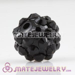 10mm Sambarla Style Black Plastic Beads