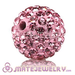 10mm Sambarla style Pave Pink Czech Crystal Bead 