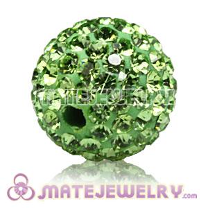 10mm Sambarla style Pave Green Czech Crystal Bead 