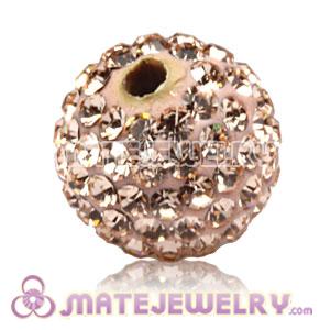 10mm Sambarla style Pave Rose Czech Crystal Bead 