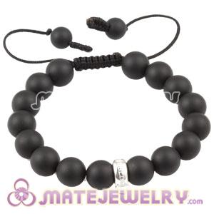 Black Agate and Sterling Silver Beads Tscharm Jewelry Sambarla Bracelet Wholesale