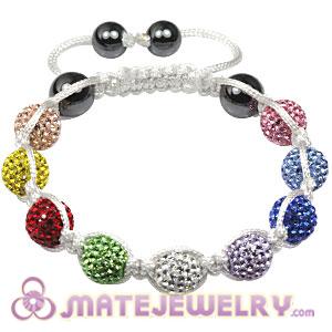 Fashion Tresor Bracelets with Dazzling Colorful Czech Crystal and Hematite beads 