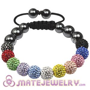 Fashion handmade TresorBeads Bracelets with Dazzling Colorful Czech Crystal and Hematite beads 