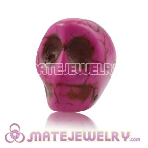 11×12mm Sambarla Style Magenta Turquoise Skull Head Ball Beads 