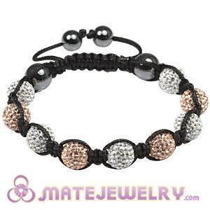 Fashion Tresor Bracelets with Pave Czech Crystal and Hematite beads 