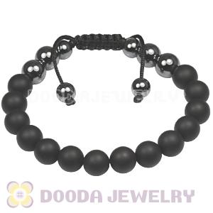 Black Onyx TresorBeads mens bracelets with Hemitite bead