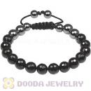 Fashion TresorBeads mens bracelets with Faceted Black agate and Hemitite
