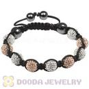 Fashion handmade TresorBeads Bracelets with pave Czech Crystal and Hematite beads