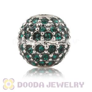 10mm Copper Disco Ball Bead Pave blue Austrian Crystal handmade Style