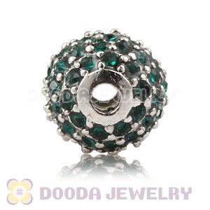 10mm Copper Disco Ball Bead Pave blue Austrian Crystal handmade Style