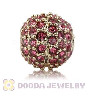 10mm Copper Disco Ball Bead Pave Rose Austrian Crystal handmade Style