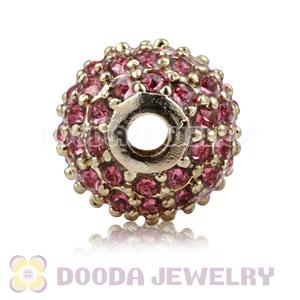 10mm Copper Disco Ball Bead Pave Rose Austrian Crystal handmade Style