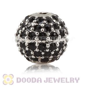 10mm Copper Disco Ball Bead Pave Black Austrian Crystal handmade Style