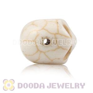 11×12mm Beige Turquoise Skull Head Ball Beads 