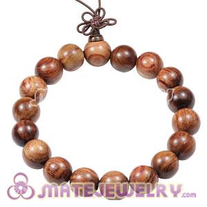 12mm Red Sandalwood Eclogite wood Beads Buddhist Prayer Bracelet Wrist Mala