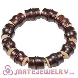 20×14mm Red Sandal Wood Beads With Stick Bone Buddhist Prayer Bracelet Wrist Mala
